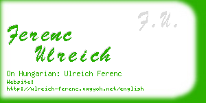 ferenc ulreich business card